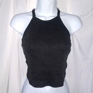 Blue Rain Francesca's Black Racerback Tee Distressed Juniors S Ribbed 1st Layer